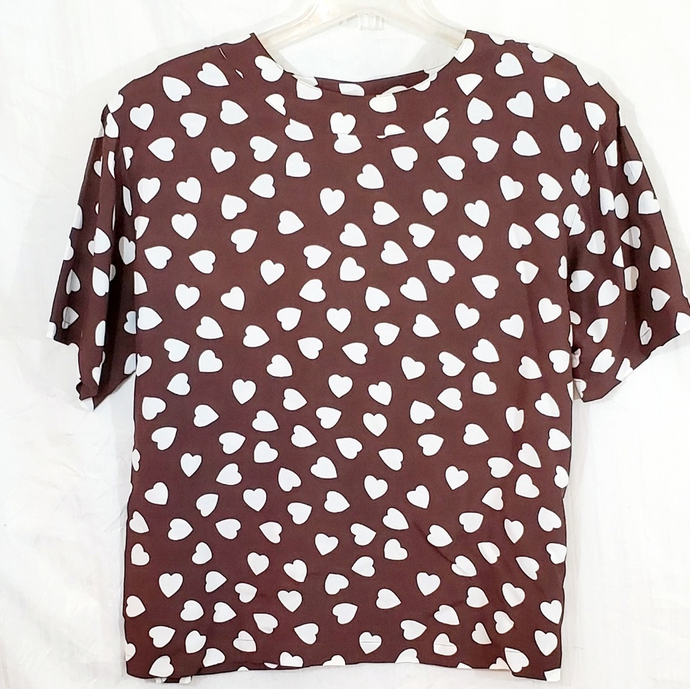 Apart Fashion Career Top Brown White Size 1X
